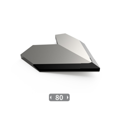 Mise à souder triangulaire avec plaquettes carbure pour aileron de bineuse HORSCH 60063330 adaptable