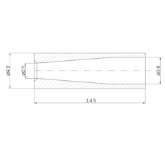 Einschweißbuchse konisch zum Verschweißen für Frontlader 38mm - Nachbau