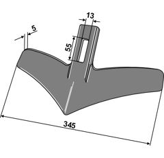 Racloir 55 x 13 mm pour VADERSTAD 444611 adaptable