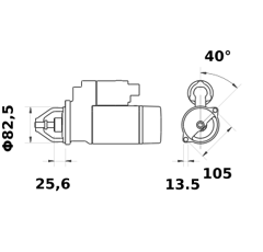 Démarreur MAHLE LETRIKA 12 V - 3,2 kW / MS 223