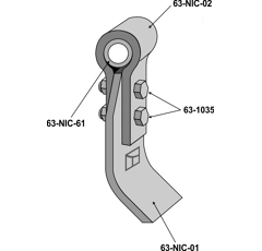 Fléau pour broyeur GYRO 12170000 adaptable  - BlackSteel©