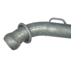 Saugrohr mit V-Kupplung 45° Bogen verzinkt OM 002/120x3