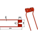 Dent de fenaison pour faneuse CLAAS 9569070 adaptable - BlackSteel©