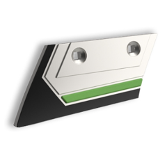 Soc de rasette Gauche avec plaquettes carbure et rechargement PÖTTINGER 921.06.225.1 adaptable