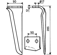 Kreiseleggenzinken MASCHIO EA50 L285 3557640213880 - Nachbau