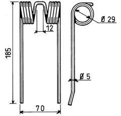 Dent pour faneuse RIVIERE CASALIS 18608450 origine