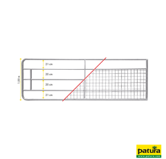 Porte de prairie fixe galvanisée 1 m - PATURA