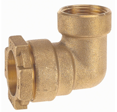 Raccord coudé femelle à compression 16 bars en laiton adaptable