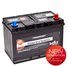 Starterbatterie 12 V 100 AH gefüllt und geladen   Pluspol rechts