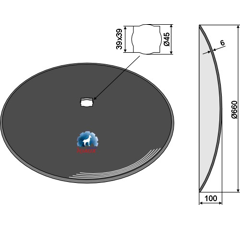 Säscheibe glatt ∅660x6 für Grubber SIMBA P00278 Nachbau  