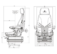 Luftgefederter Sitz GRAMMER Actimo XXL MSG 97AL/722