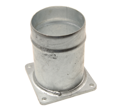 Flansch mit Schlauchstutzen 6",Stutzen 210 mm, Ø 150 mm, mit Wulst Nachbau