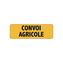 Panneau Convoi agricole en aluminium - 1200 x 400 mm adaptable