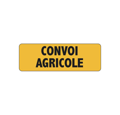 Panneau Convoi agricole en aluminium - 1200 x 400 mm adaptable