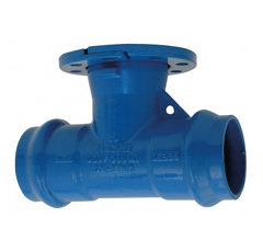 Té fonte mixte PVC - bride DN 150