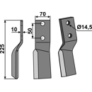 Rotorzinken Links 225 x 70 Vigolo Nachbau