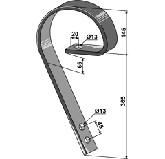 Schleppzinken 900944M Köckerling Nachbau