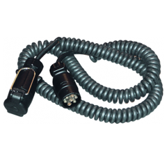 Rallonge spiralée double prise mâle/femelle 7 plots