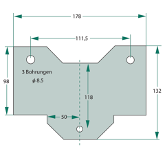 Marche pieds universel galvanisé