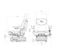 Siège à suspension pneumatique Maximo MSG95EAC/741 - GRAMMER
