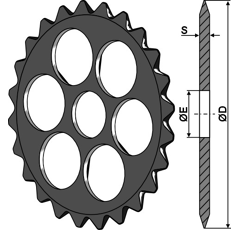Roue étoile Ø 575 mm pour DAL-BO 15485 adaptable 