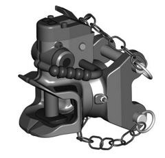 Zugmaul automatisch,absteckbar, quer, Ø 31 mm  700 800 900 1000 Schwarz  