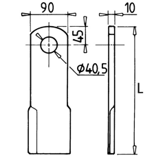 Fléau 90 mm pour gyrobroyeur  LAGRDE adaptable