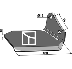 Ersatzflügel - rechts - Delta Flex - 101003131 / 7204027031 | Kongskilde - Nachbau