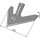 Soc ailettes à échange rapide pour vibroculteur 175 mm adaptable