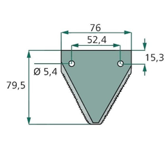 Section sous-faucillée pour barre de coupe LAVERDA 443003 adaptable (par 25)