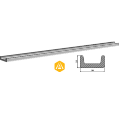 Barre pour épandeur BERGMANN 925004 adaptable