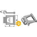 Chaîne à articulation 52 x 42,2 mmen acier pour épandeur adaptable