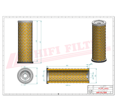 Filtro de aire de seguridad HIFI FILTER SA14053 Adaptable