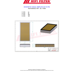 Filtre à air adaptable HIFI FILTER SC17058