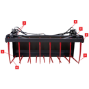 Fourches à fumier 2000 mm pour chariot téléscopique - CAM adaptable
