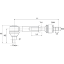 Rótula + rótula axial para cargadora telescópica MERLO 024409 adaptable