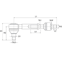 Rótula + rótula axial para cargadora telescópica MERLO 024409 adaptable