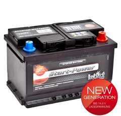 Starterbatterie 12 V 71AH gefüllt geladen 57113GUG Intact