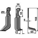 Fräsmesser Rechts 168 x 55 Bertolini Nachbau