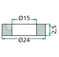 Rondelle 24x2,5x15 pour broyeur MC CONNEL adaptable