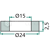 Rondelle 24x2,5x15 pour broyeur MC CONNEL adaptable 