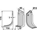 Fräsmesser - links HOW12L Howard Nachbau
