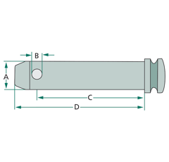 Piton catégorie 2 - Ø 25 mx 135 mm adaptable