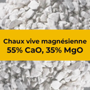 Chaux vive magnésienne 55% CaO 35% MgO Calibré