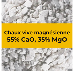 Chaux vive magnésienne 55% CaO 35% MgO Calibré