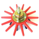 Rotor complet pour bineuse à doigts Ø 250 mm rouge rigide - KULT