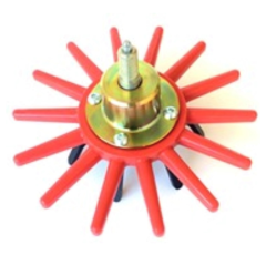 Rotor complet pour bineuse à doigts Ø 250 mm rouge rigide - KULT