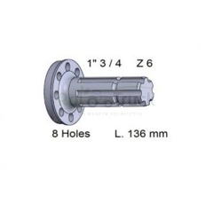 Arbre de prise de force 136 mm pour machine agricole CASE IH 133100270092 adaptable
