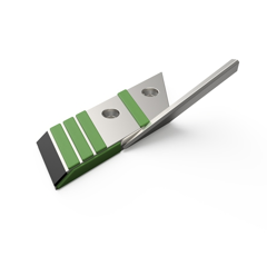 Pointe Droit avec aileron carbure et rechargement pour charrue STEENO 3034002 adaptable