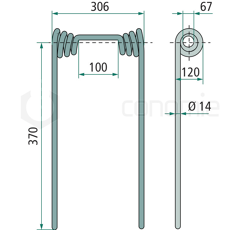 Peigne pour semoir adaptable
